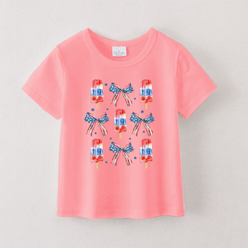 (Pre Order)Girls Patriotic Print Top