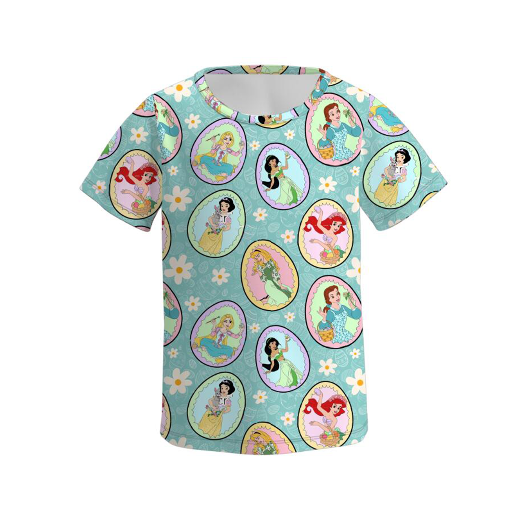 (Pre Order)Girls Spring and Summer Cartoon&Princess Print Top