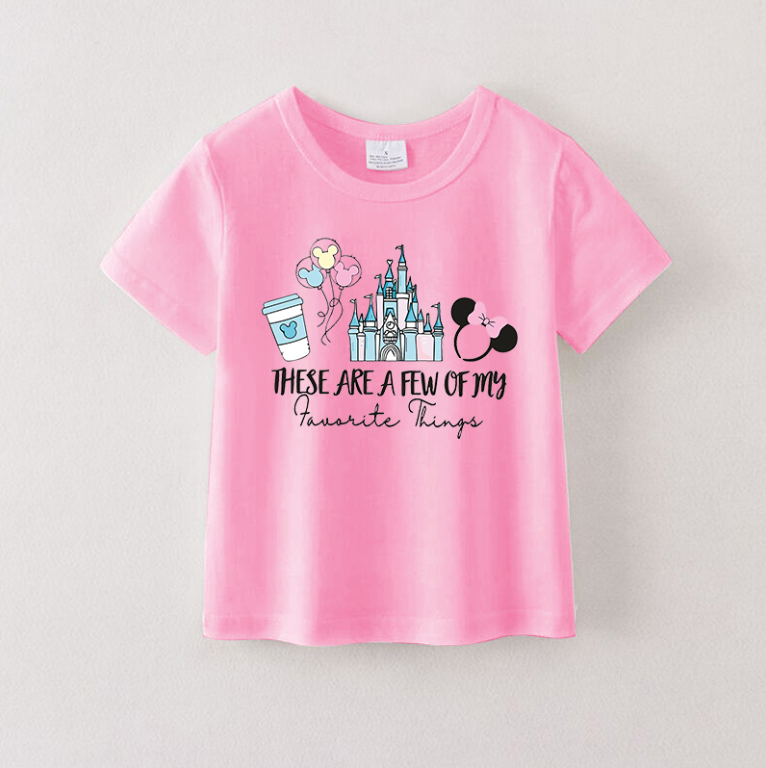 (Pre Order)Girls Spring and Summer Cartoon Print Top