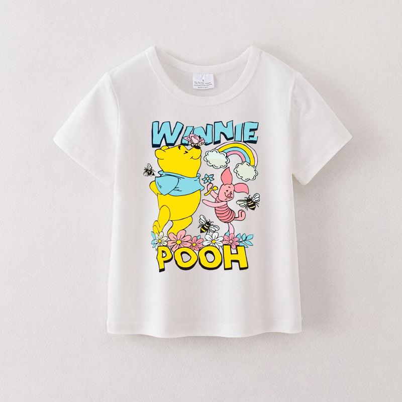 (Pre Order)Girls Spring and Summer Cartoon Print Top