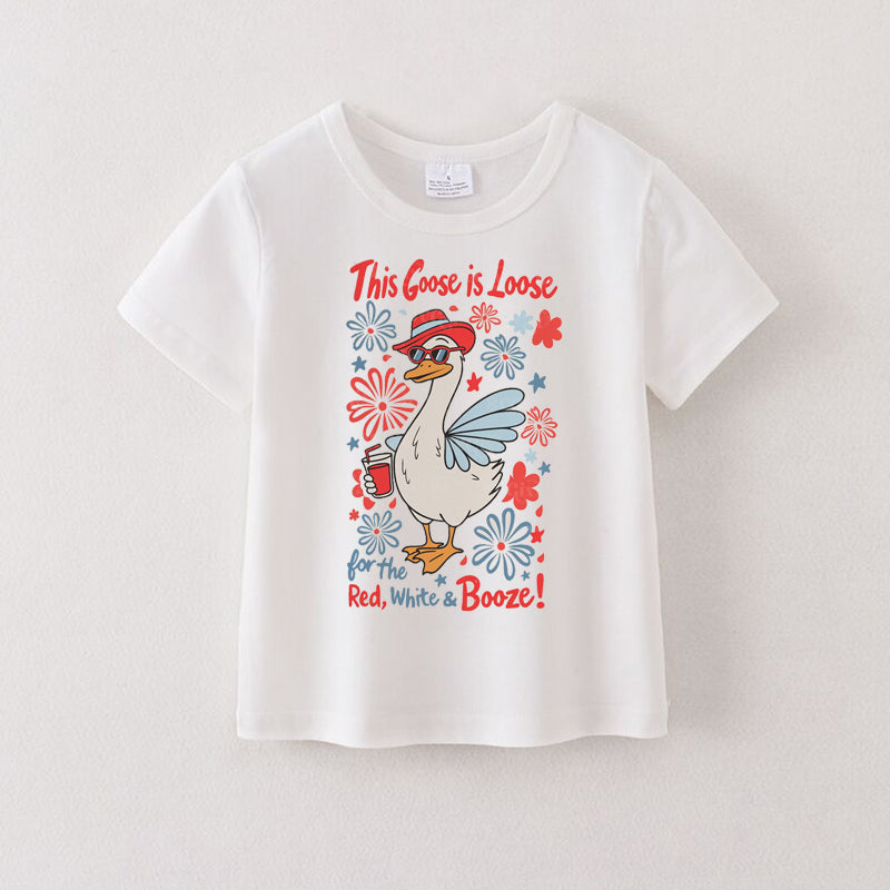 (Pre Order)Girls Patriotic Print Cotton Top