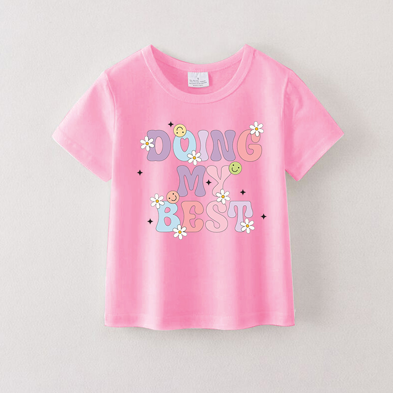 (Pre Order)Girls Spring and Summer Print Cotton Top