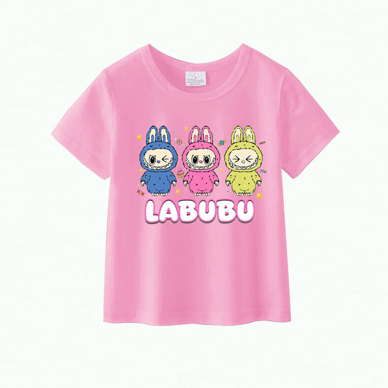 (Pre Order)Girls Spring and Summer Cartoon Print Cotton Top