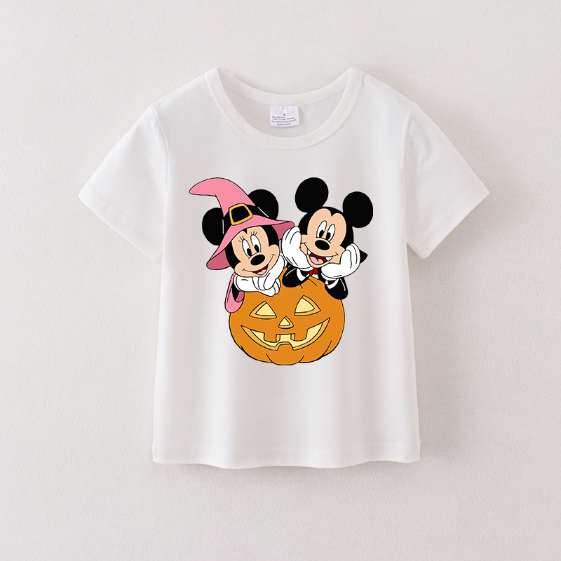 (Pre Order)Girls Spring and Summer Cartoon Print Cotton Top