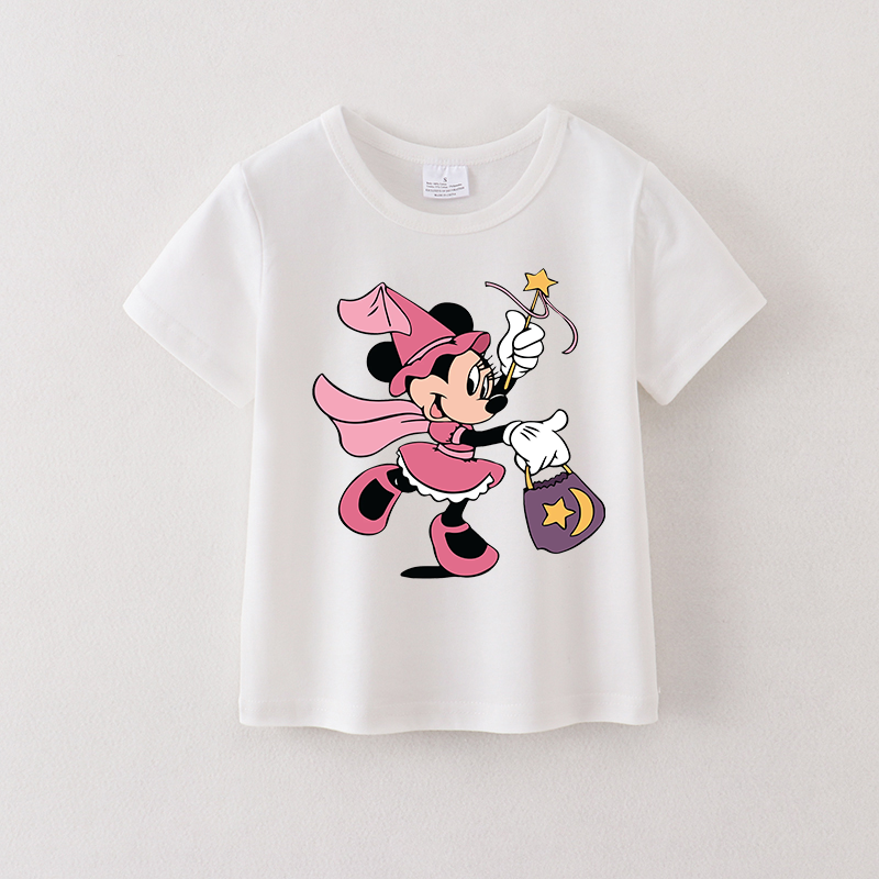 (Pre Order)Girls Spring and Summer Cartoon Print Cotton Top