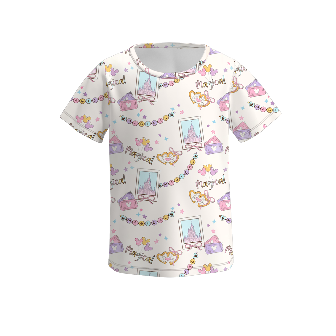 (Pre Order)Family Spring&Summer Cartoon Print Dress,Set,Top&Romper