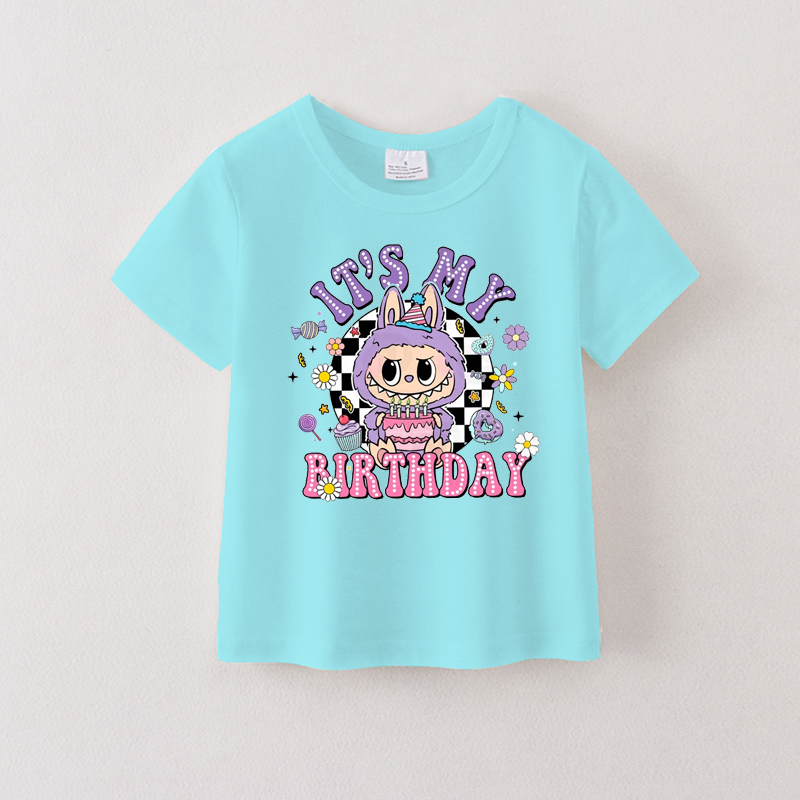 (Pre Order)Girls Spring and Summer Cartoon Print Cotton Top