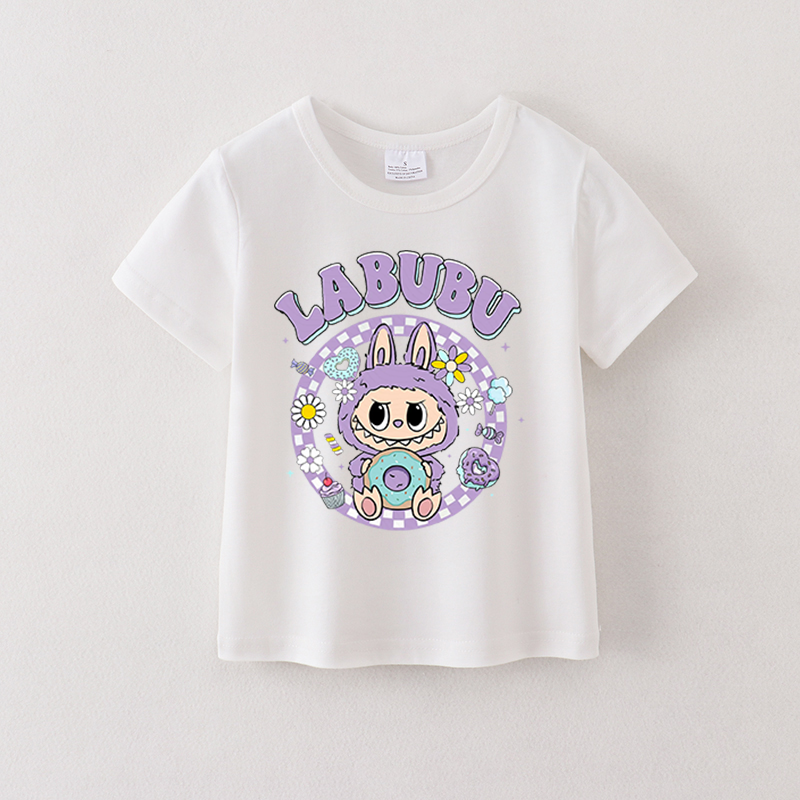 (Pre Order)Girls Halloween Cartoon Print Cotton Top