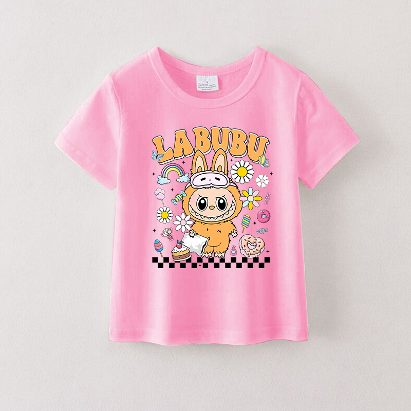 (Pre Order)Girls Halloween Cartoon Print Cotton Top