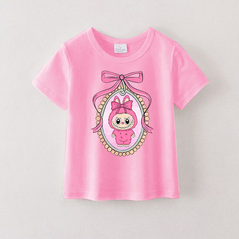 (Pre Order)Girls Halloween Cartoon Print Cotton Top