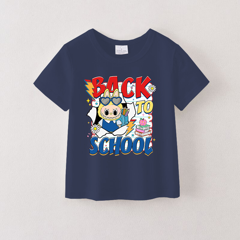 (Pre Order)Girls Halloween Cartoon Print Cotton Top