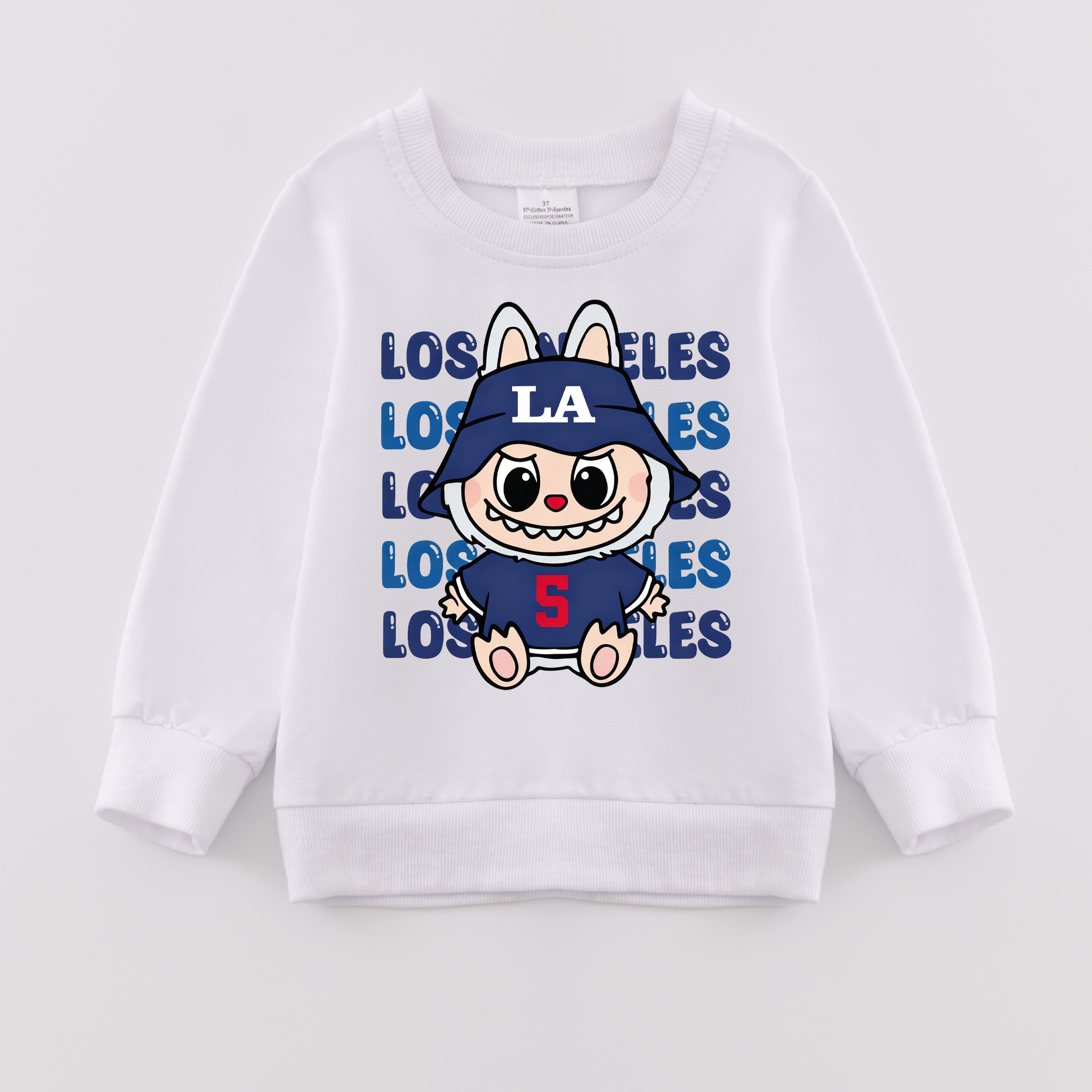 (Pre Order)Girls LBB Football Team Print Cotton Sweatshirt