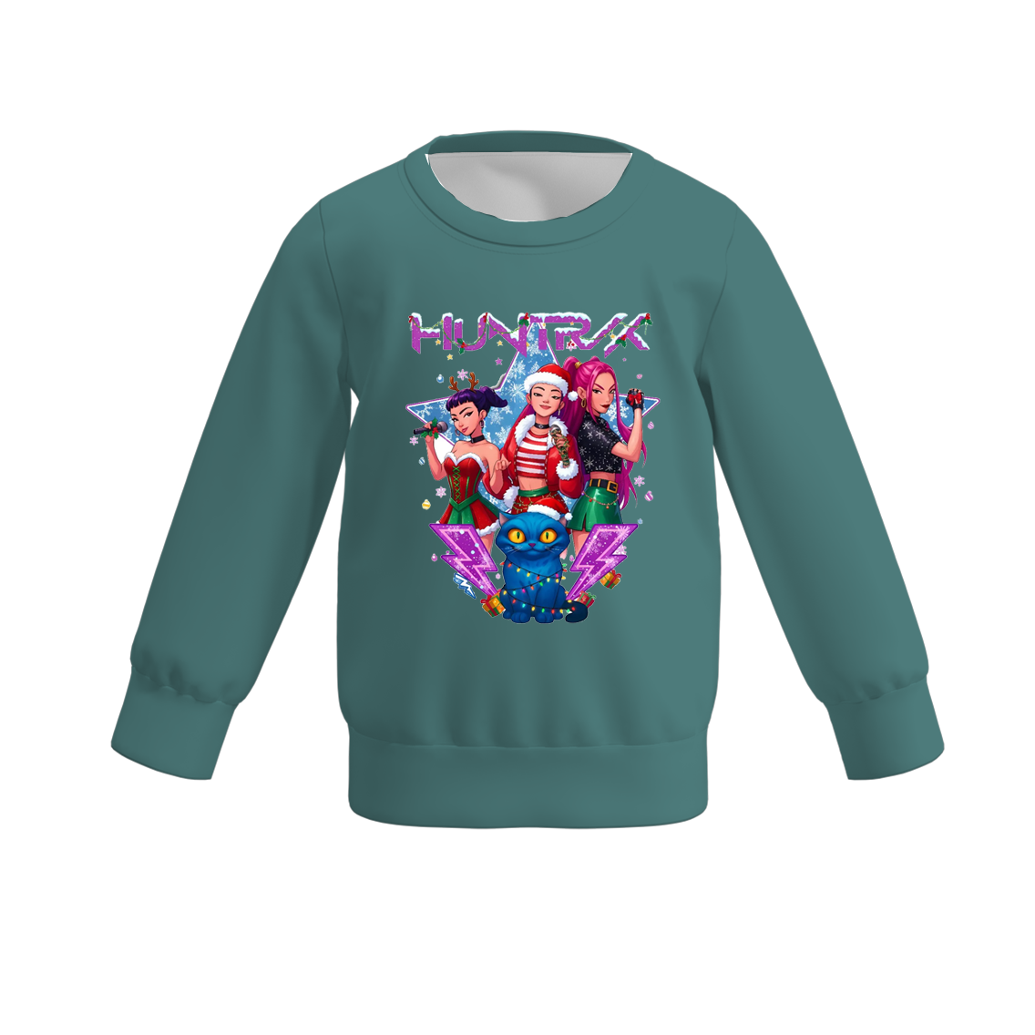 (Pre Order)Girls Christmas Movie Character Print Sweatshirt