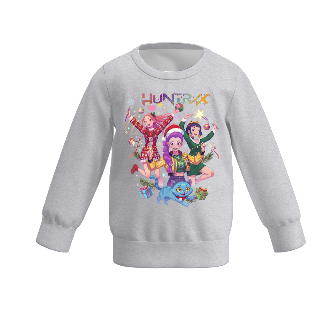 (Pre Order)Girls Christmas Movie Character Print Sweatshirt
