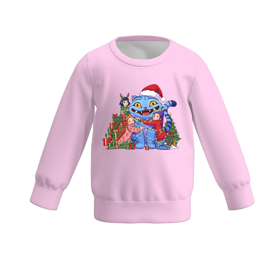 (Pre Order)Girls Christmas Movie Character Print Sweatshirt