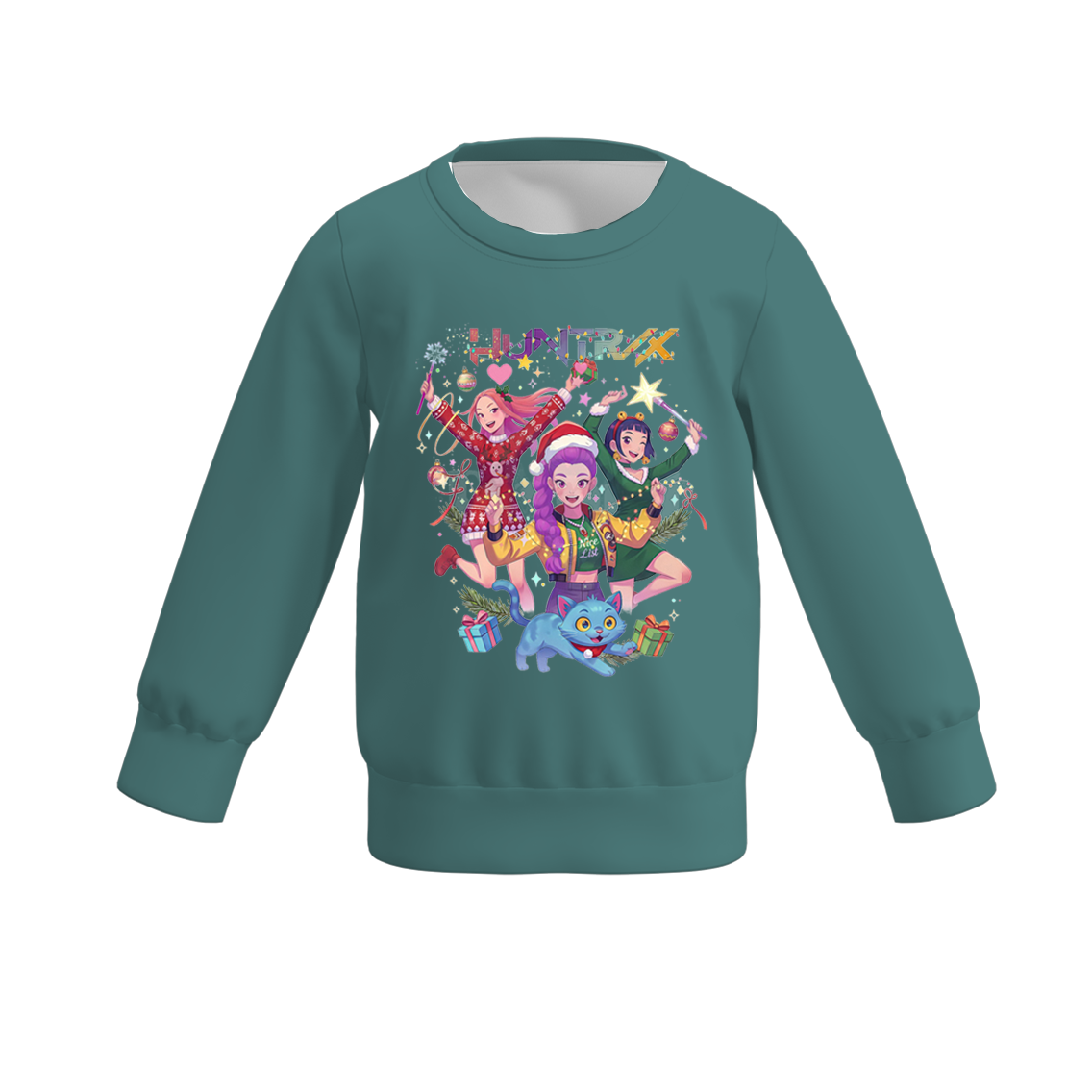 (Pre Order)Girls Christmas Movie Character Print Sweatshirt