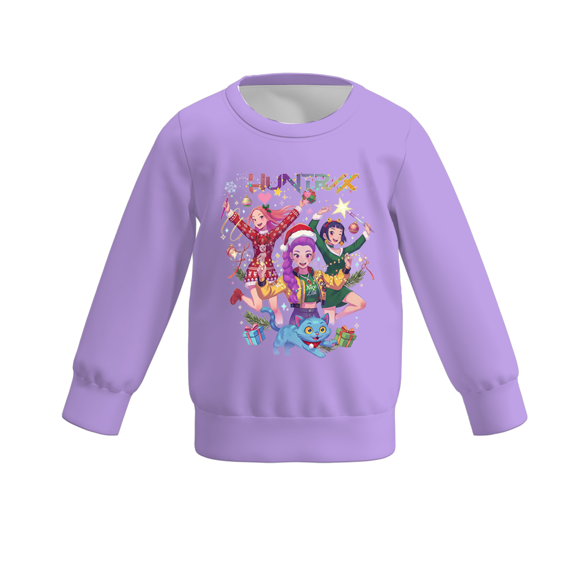 (Pre Order)Girls Christmas Movie Character Print Sweatshirt