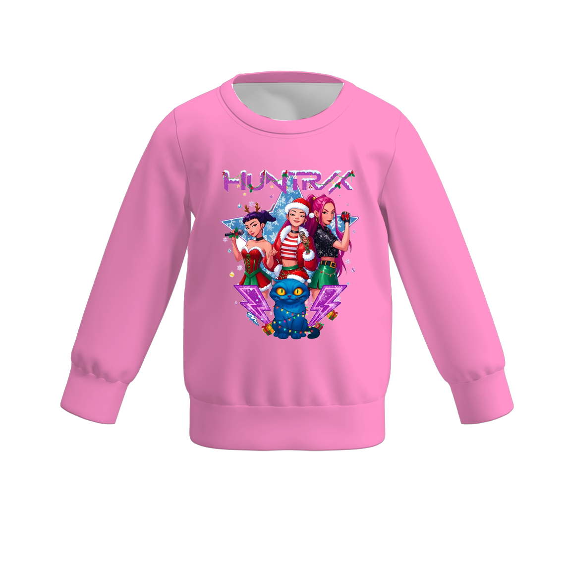 (Pre Order)Girls Christmas Movie Character Print Sweatshirt