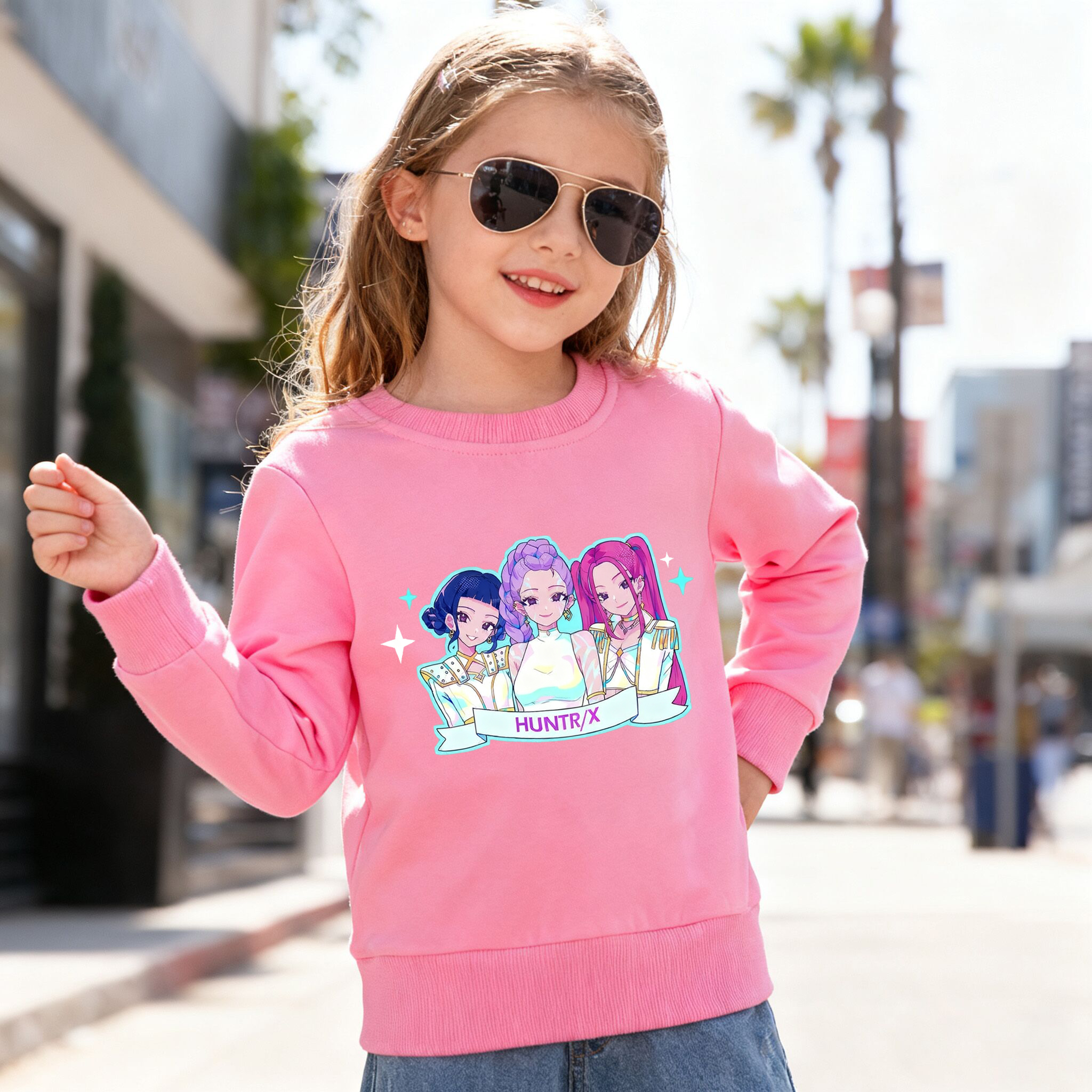 (Pre Order)Girls Movie Character Cotton Sweatshirt