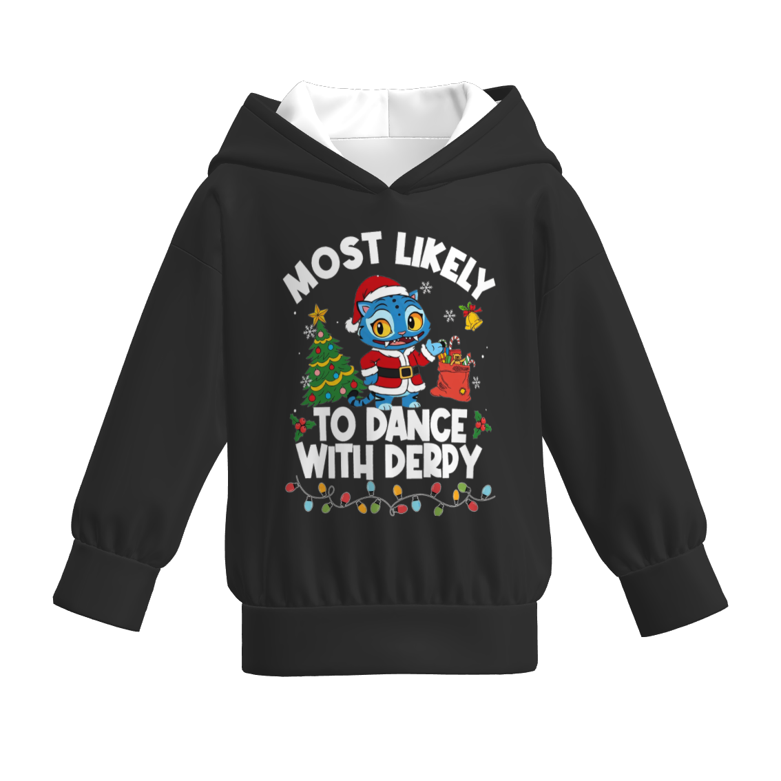 (Pre Order)Girls Christmas Movie Character Print Hoodie