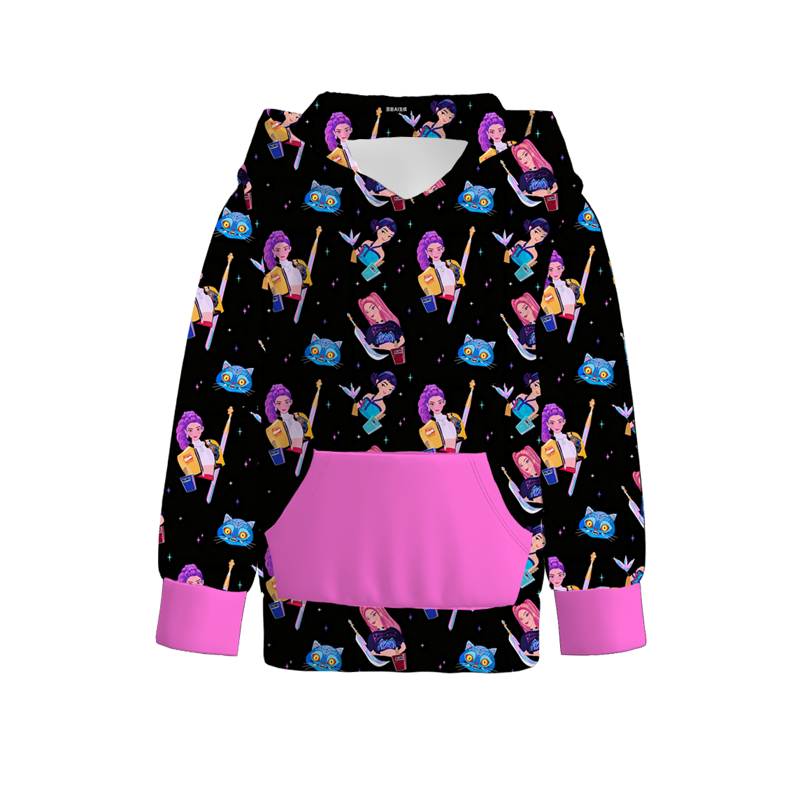 (Pre Order)Girls Movie Character Print Hoodie