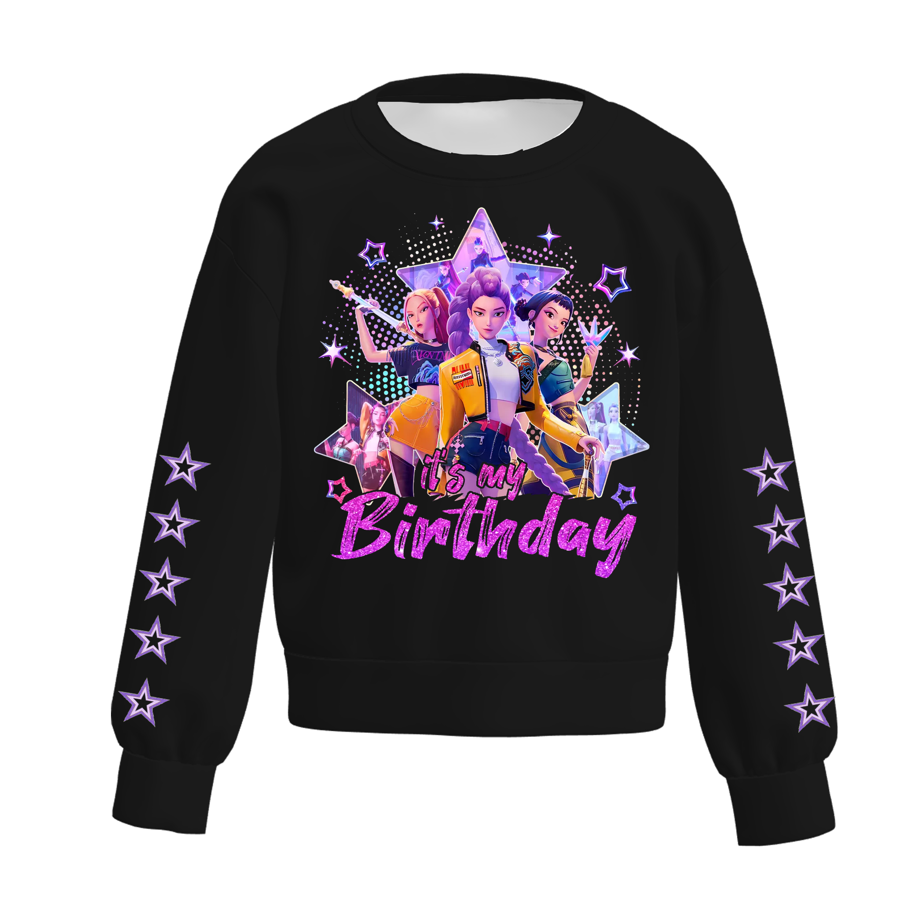 (Pre Order)Girls Spring&Summer Movie Character Print Sweatshirt