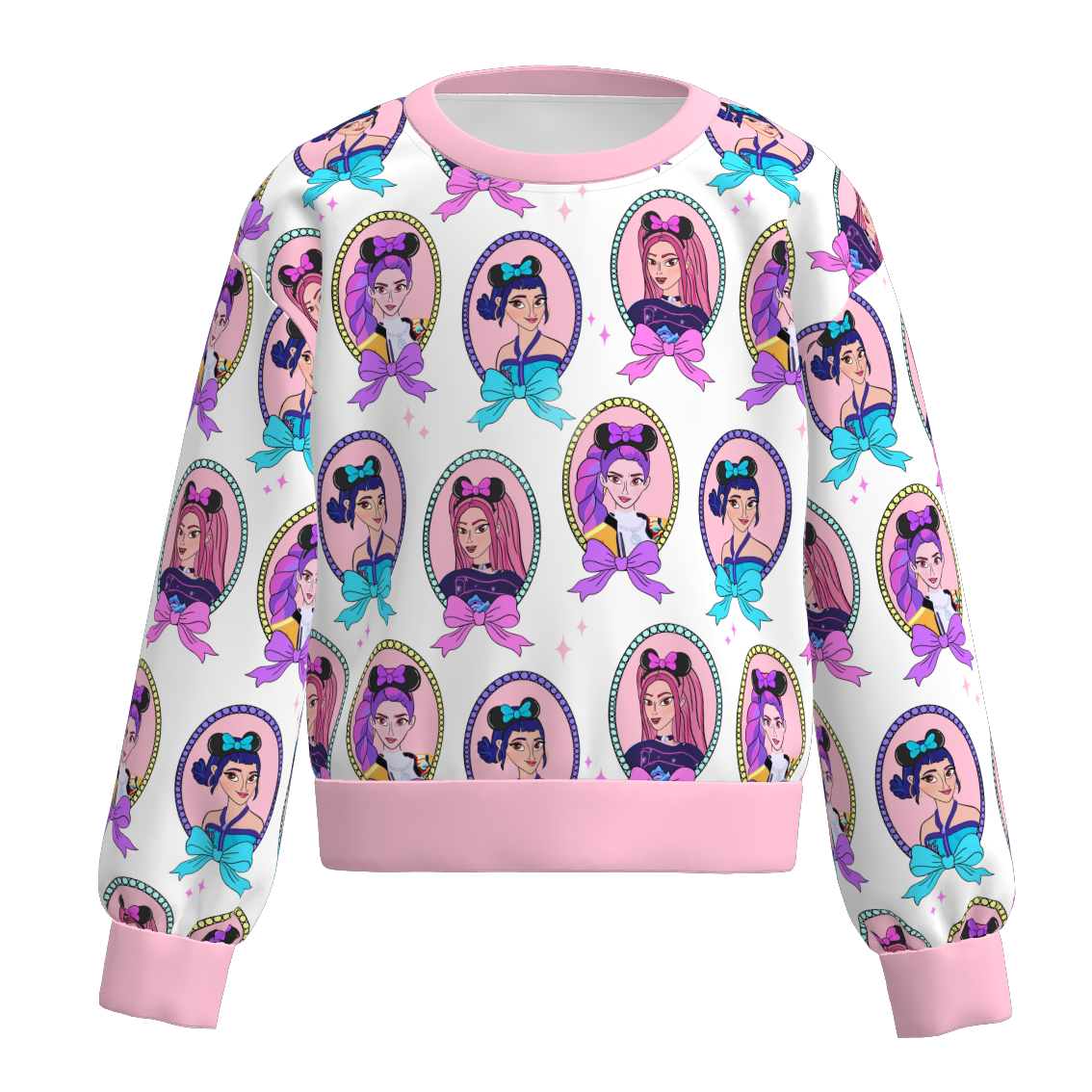 (Pre Order)Girls Spring&Summer Movie Character Print Sweatshirt