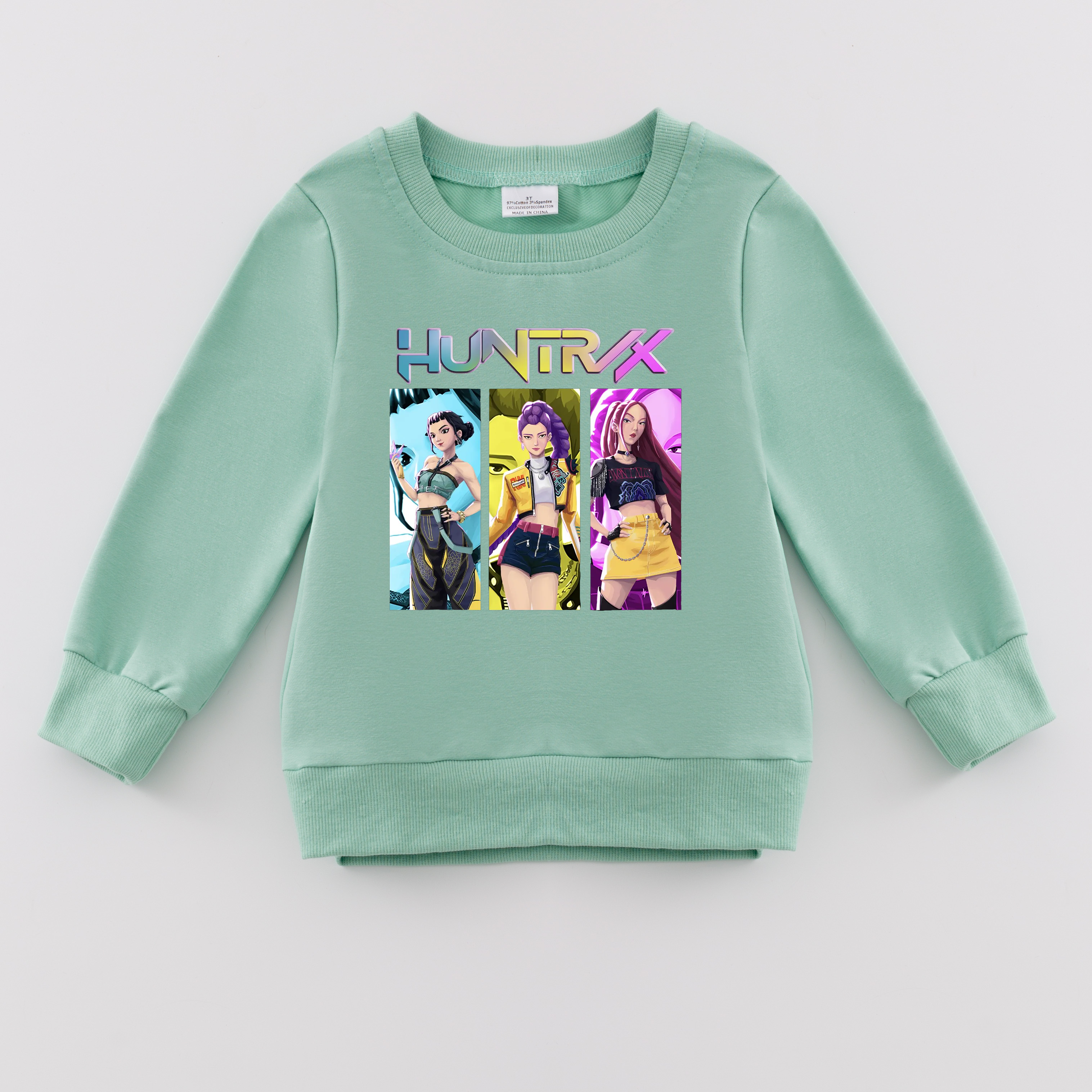 (Pre Order)Girls Spring&Summer Movie Character Print Cotton Sweatshirt