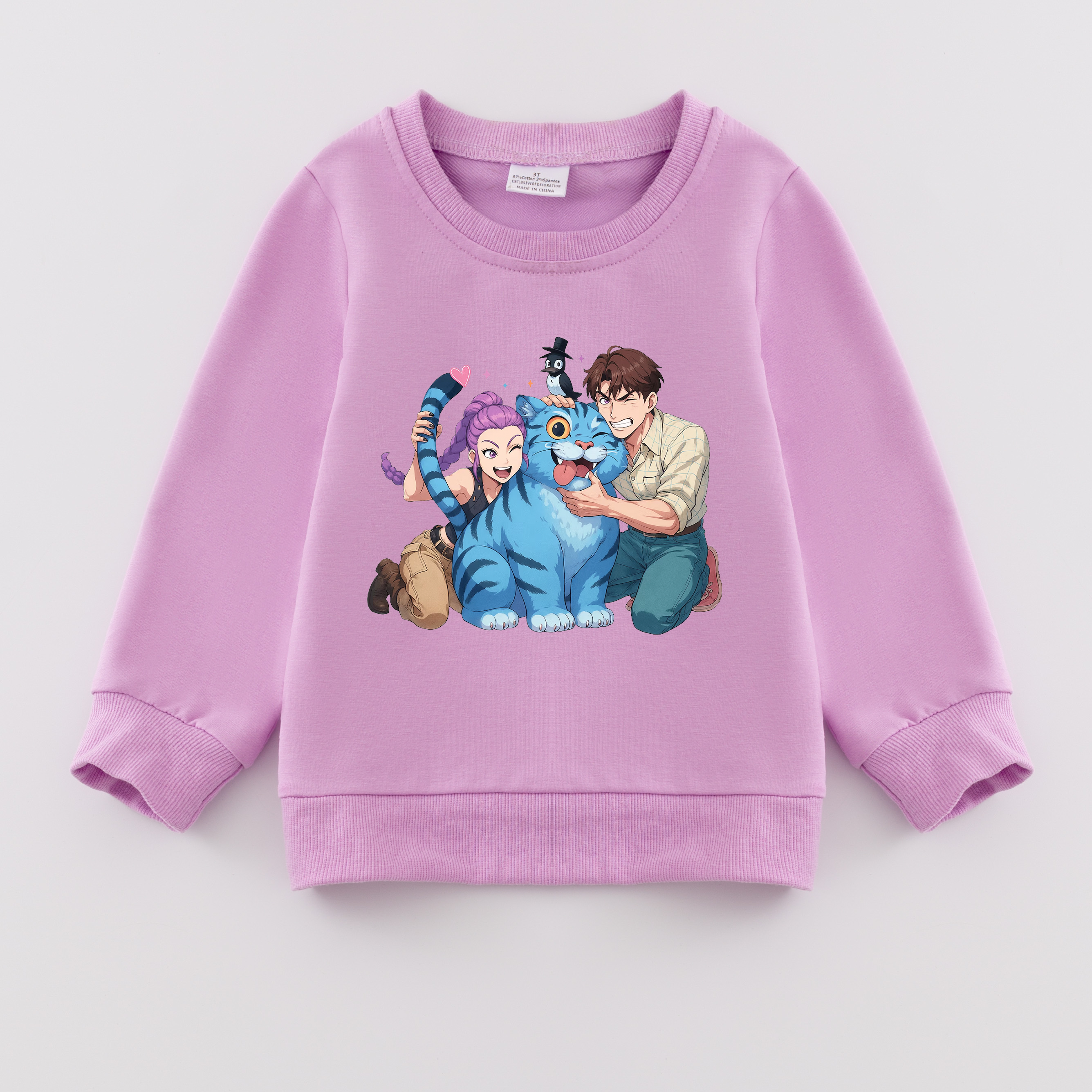 (Pre Order)Girls Spring&Summer Movie Character Print Cotton Sweatshirt