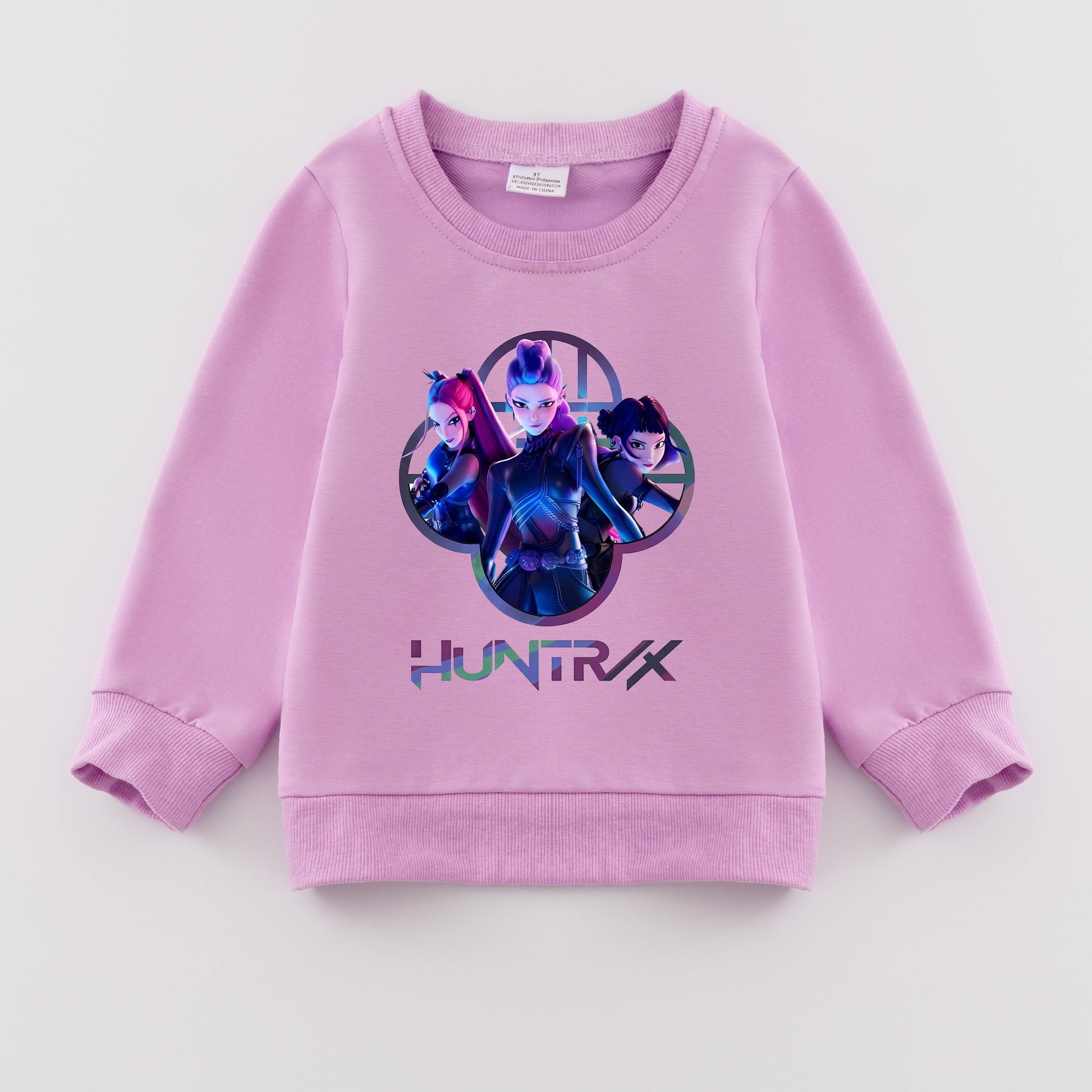 (Pre Order)Girls Spring&Summer Movie Character Print Cotton Sweatshirt