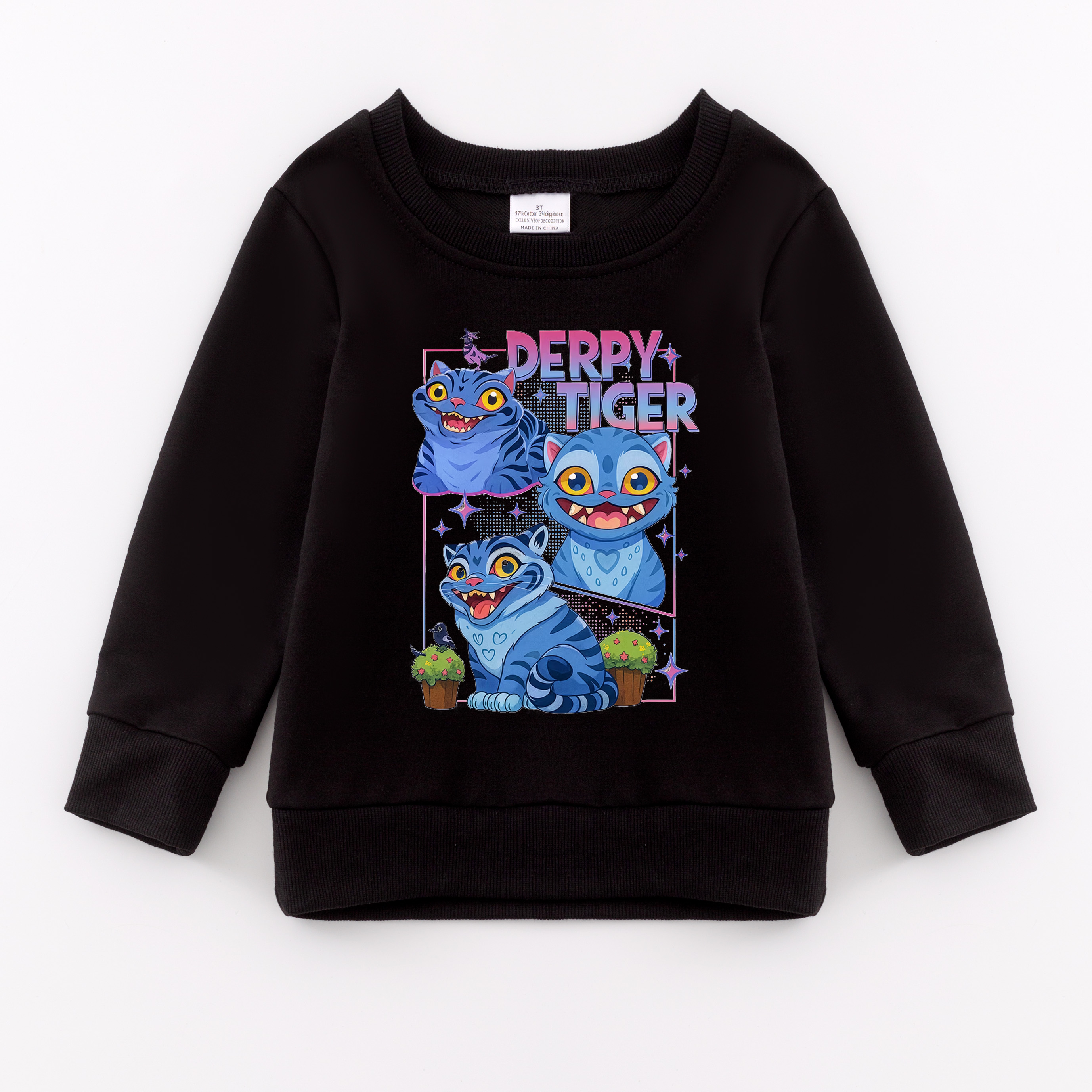 (Pre Order)Girls Spring&Summer Movie Character Print Cotton Sweatshirt