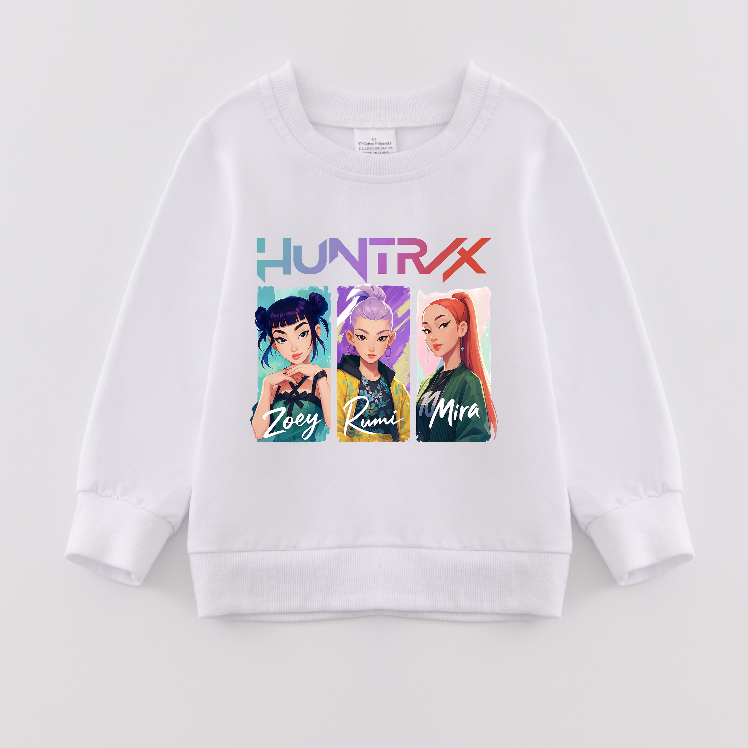 (Pre Order)Girls Spring&Summer Movie Character Print Cotton Sweatshirt