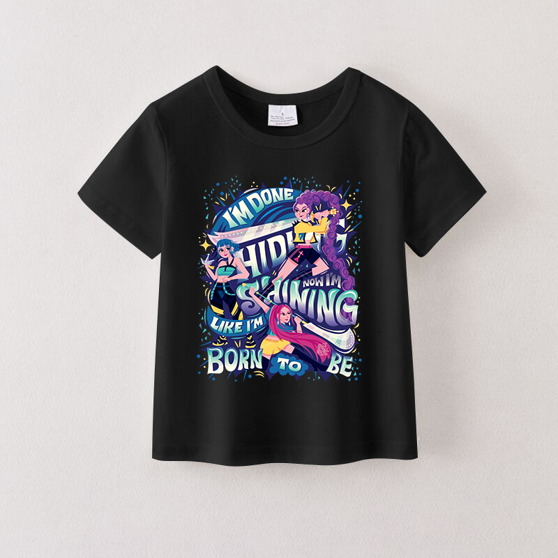 (Pre Order)Girls Spring&Summer Movie Character Print Cotton Top