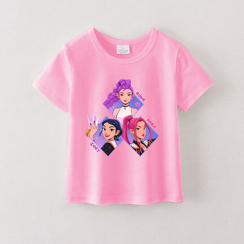 (Pre Order)Girls Spring&Summer Movie Character Print Cotton Top