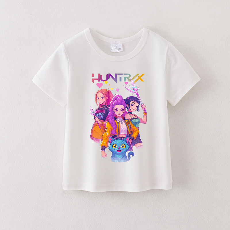 (Pre Order)Girls Spring&Summer Movie Character Print Cotton Top
