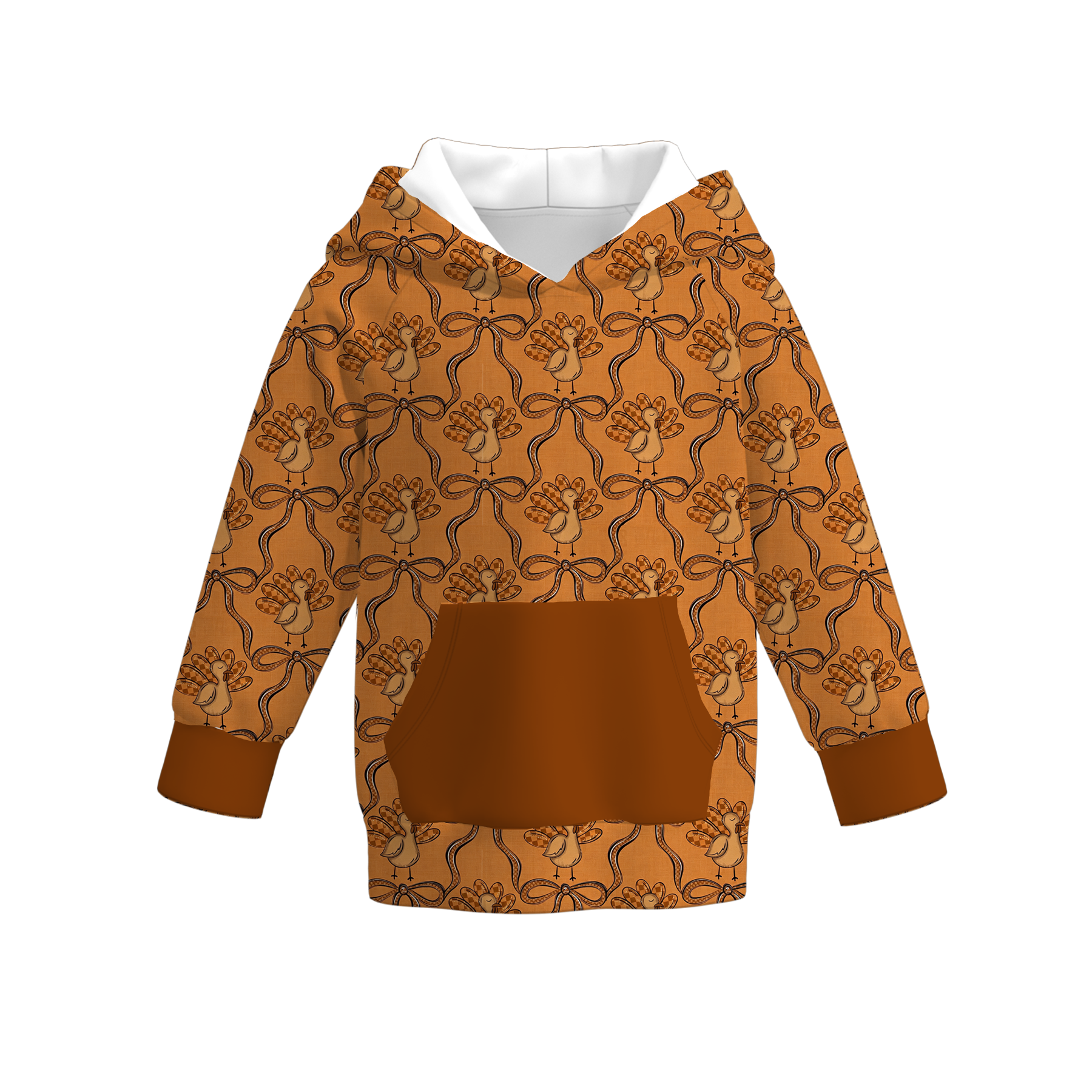 (Pre Order)Girls Thanksgiving Turkey Print Dress&Top
