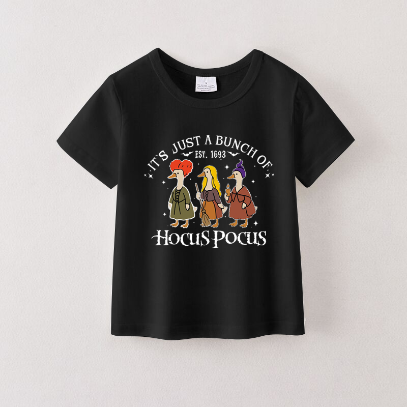 (Pre Order)Girls Halloween Cartoon Print Cotton Top