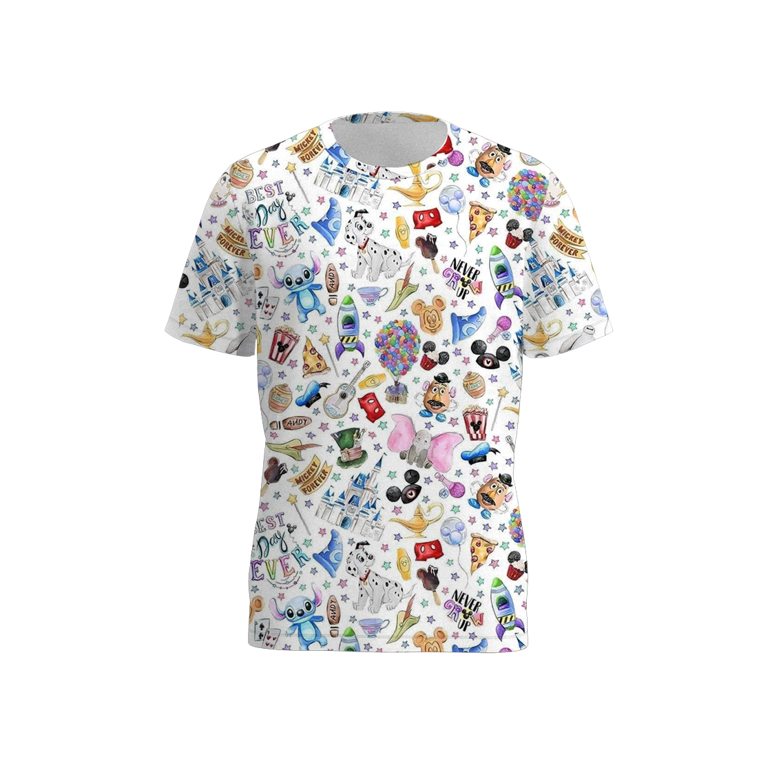 (Pre Order)Family Spring and Summer Cartoon Print Dress&Top