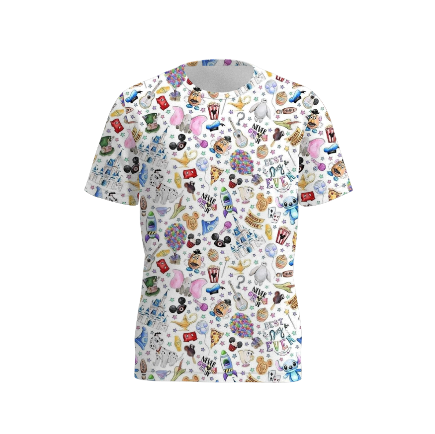 (Pre Order)Family Spring and Summer Cartoon Print Set&Top