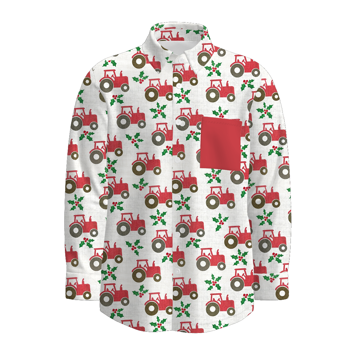 (Pre Order)Family Christmas Print Four-way Stretch Shirt