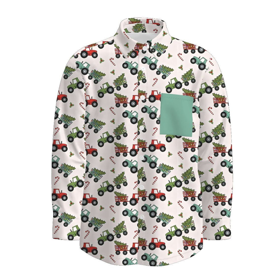 (Pre Order)Family Christmas Print Four-way Stretch Shirt