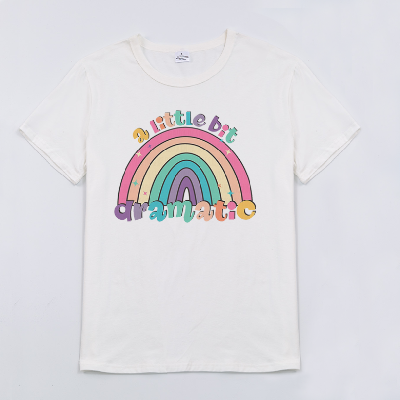 (Pre Order)Summer Rainbow Print Mommy and Me Short Sleeve T-Shirt