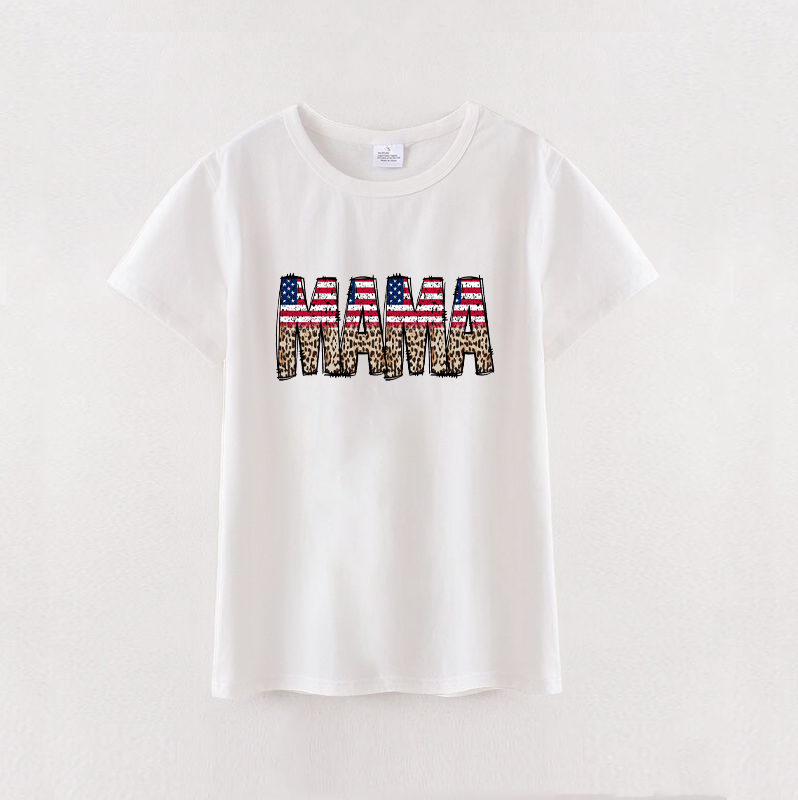 (Pre Order)Patriotic Mommy and Me White Cotton T-Shirts