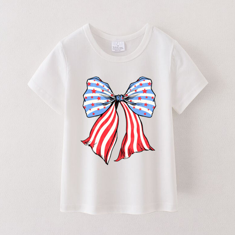 (Pre Order)Patriotic Mommy and Me Short Sleeves Cotton T-Shirts