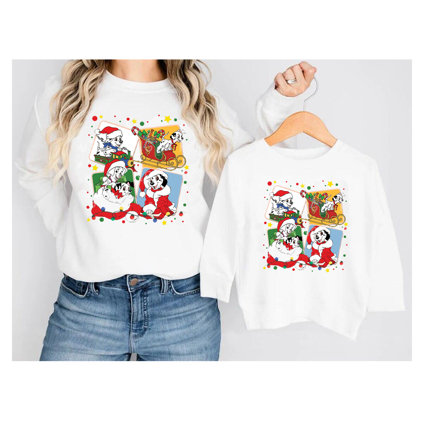 (Pre Order)Mommy and Me Christmas Print Sweatshirt