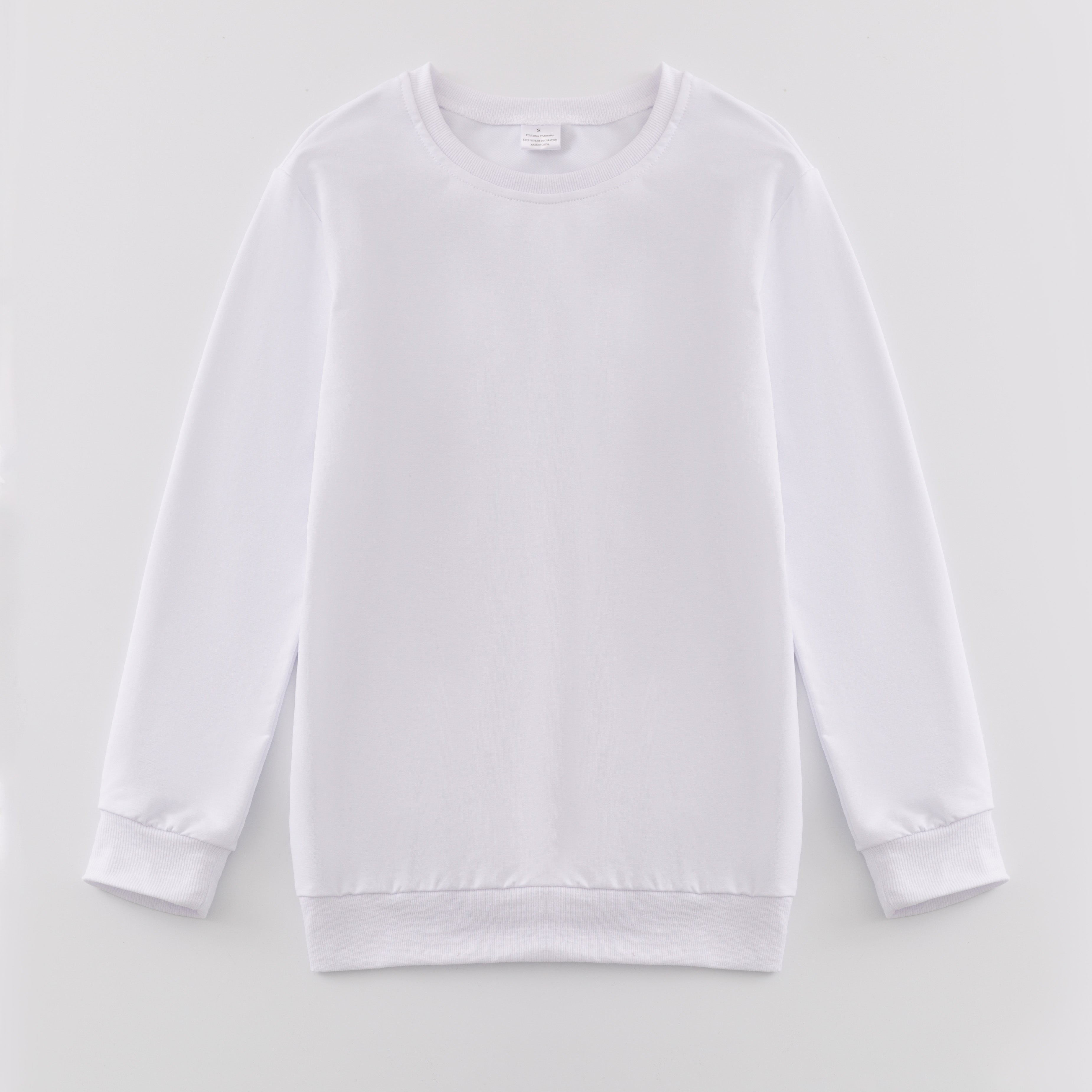 (In Stock E39)Adults Cotton Solid Color Sweatshirt