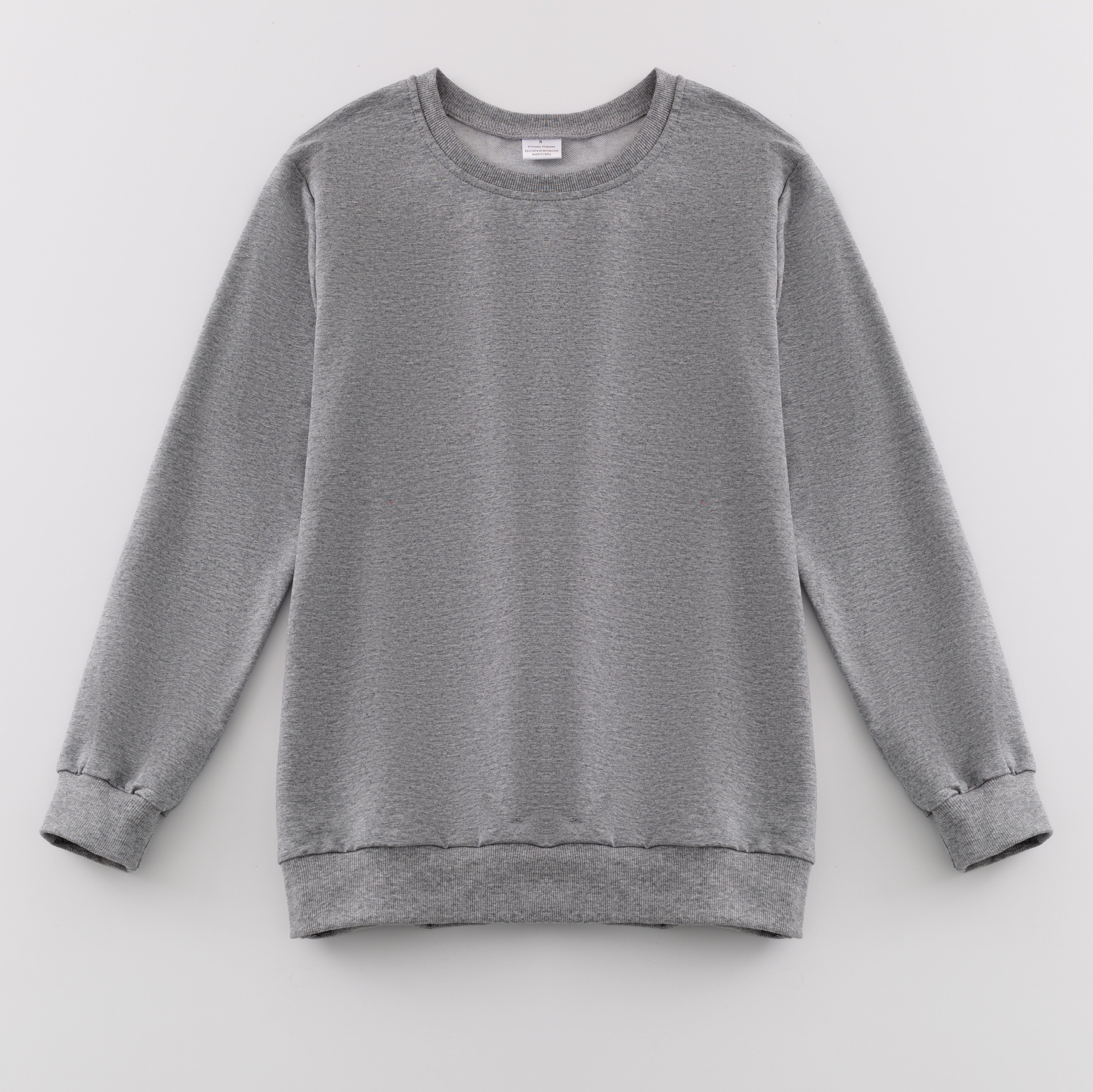 (In Stock E39)Adults Cotton Solid Color Sweatshirt