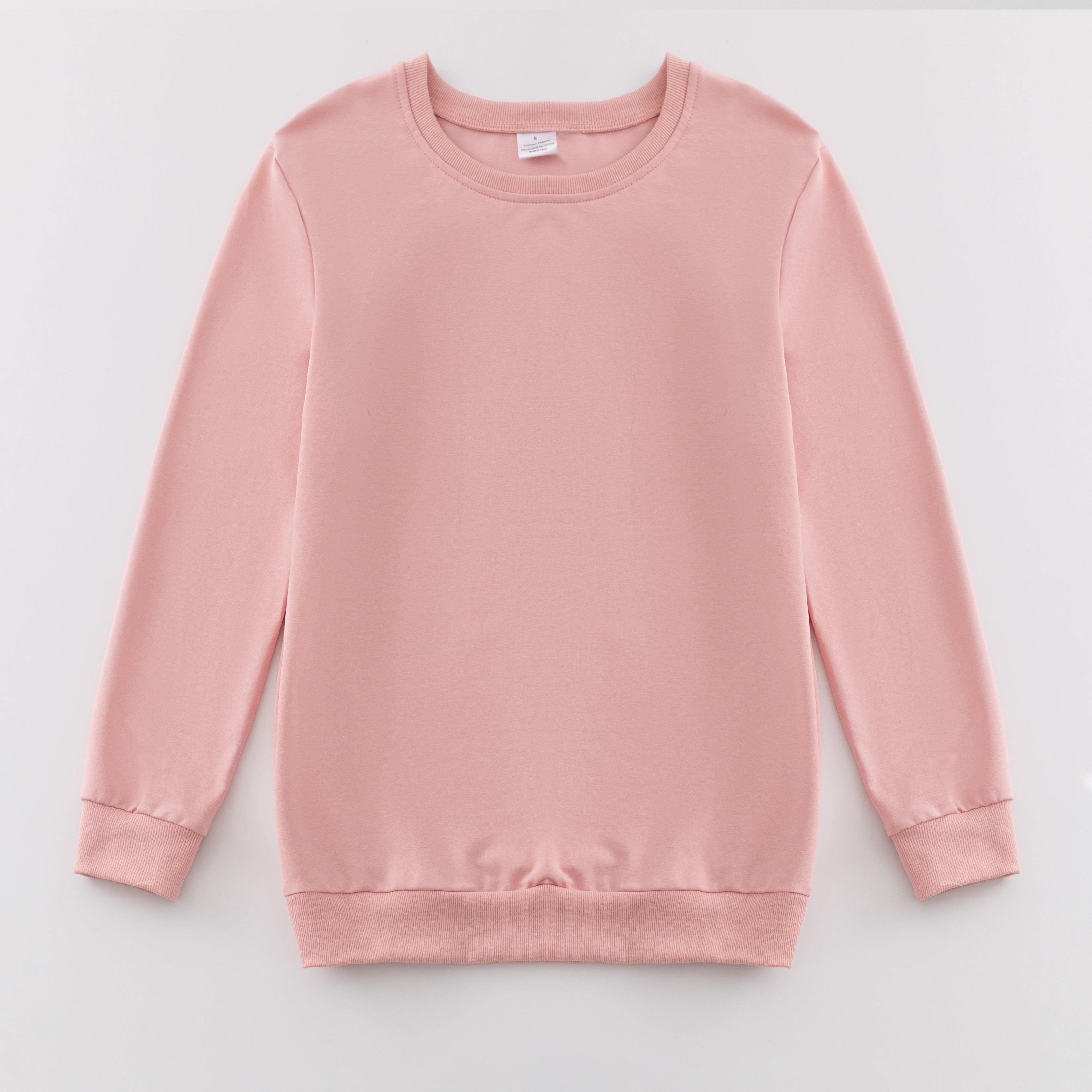 (In Stock E39)Adults Cotton Solid Color Sweatshirt
