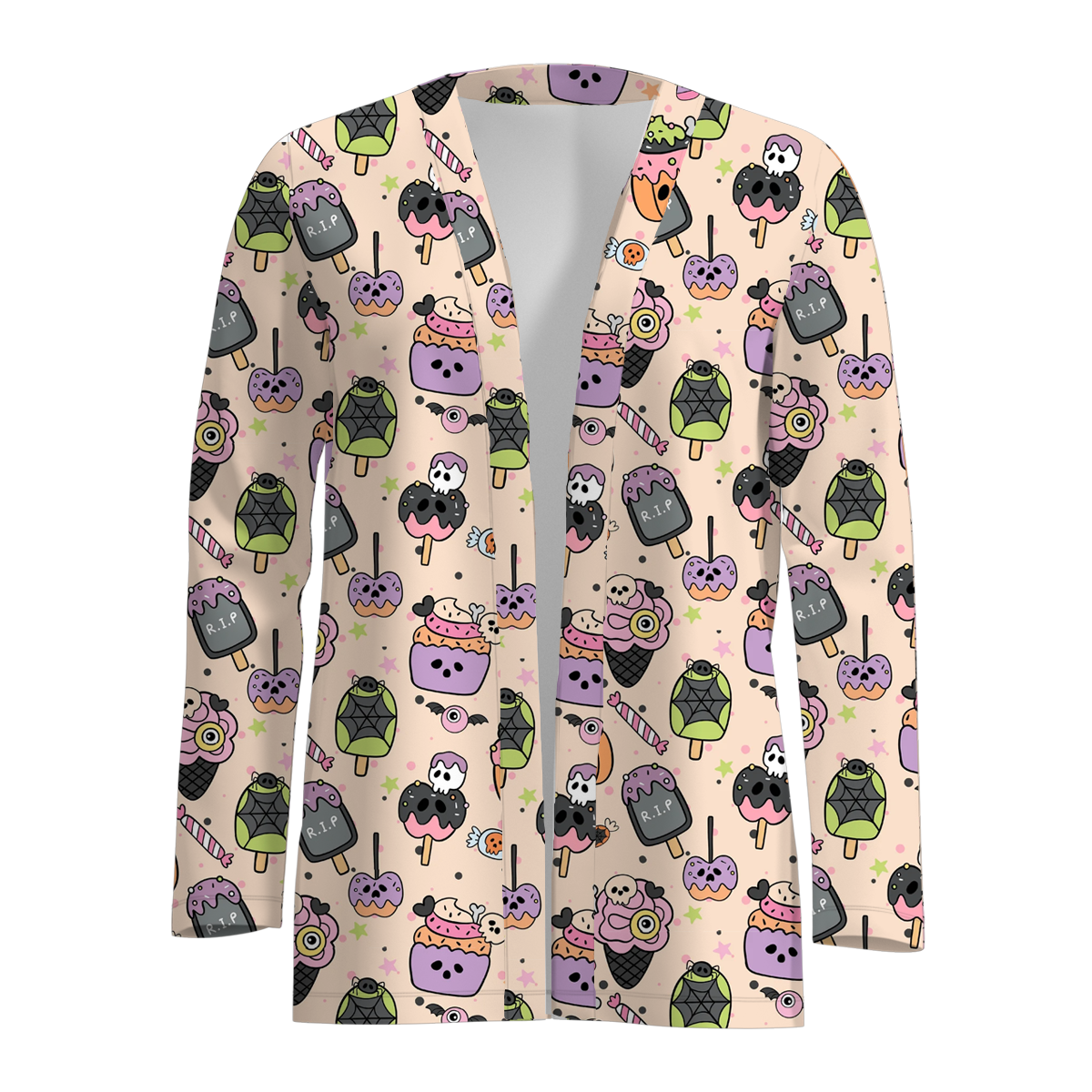 (Pre Order)Adults Halloween Print Cardigan