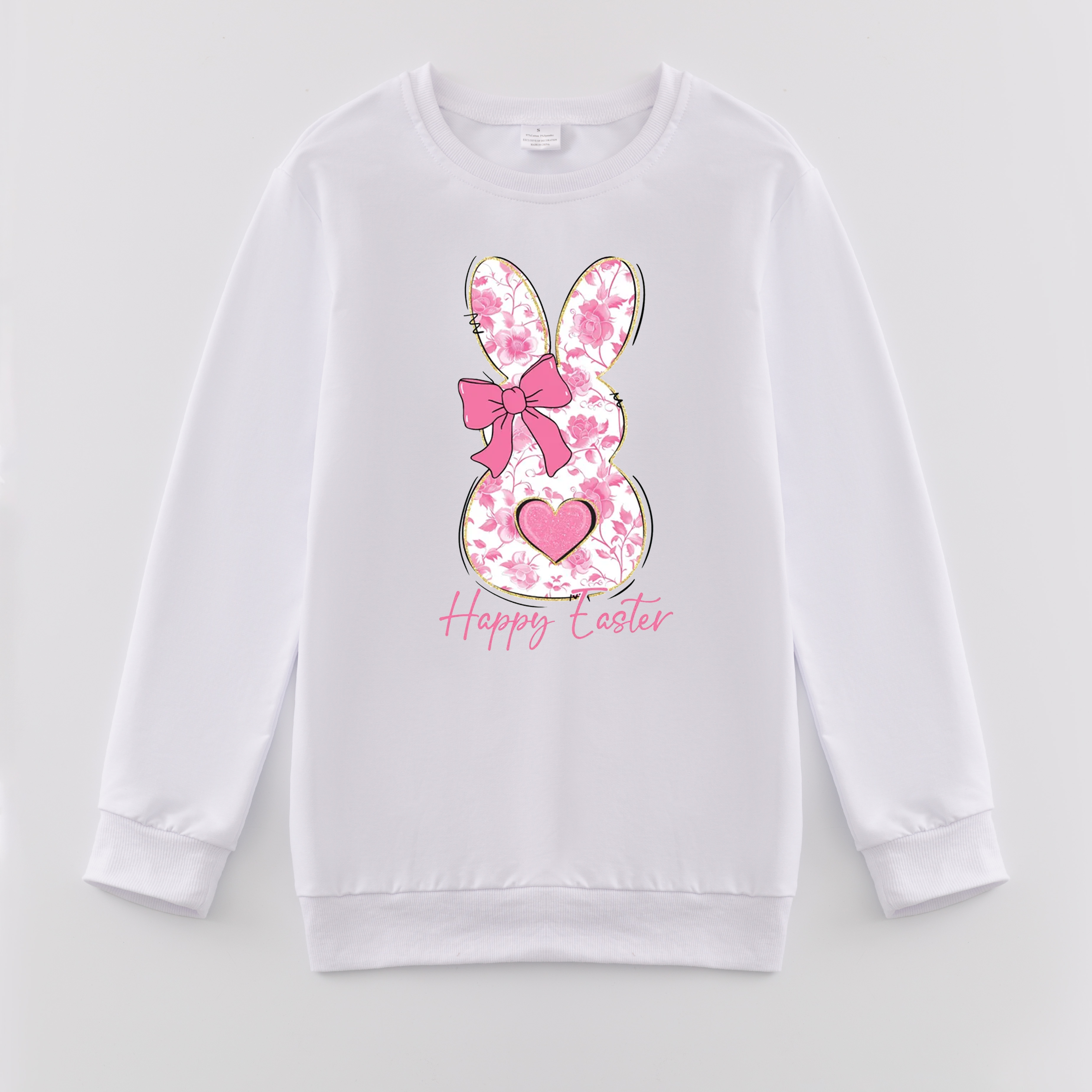 (Pre Order)Mommy and Me Easter Bunny Print Sweatshirt
